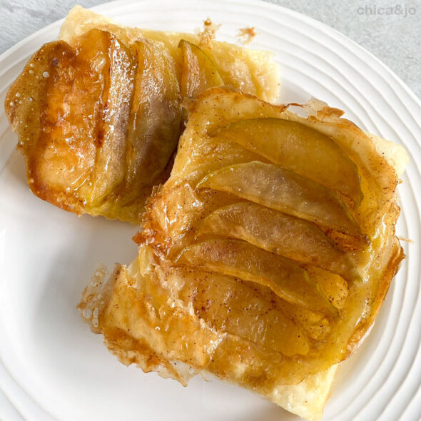 upside down puff pastry recipe - apple brown sugar cinnamon