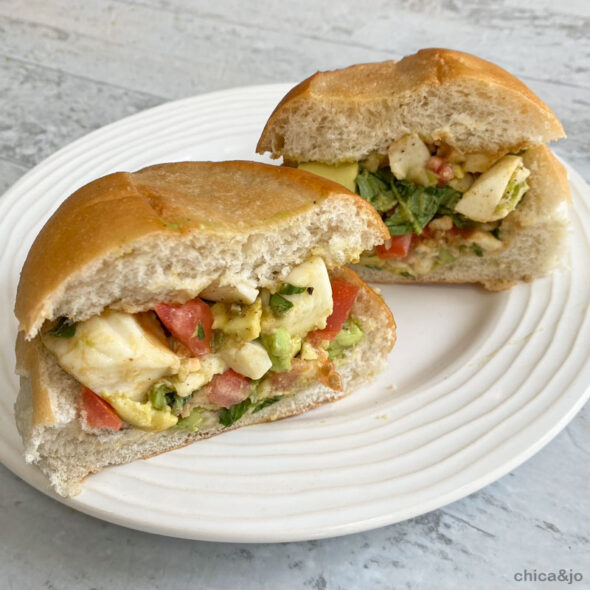 chopped sandwich recipes - caprese salad sandwich