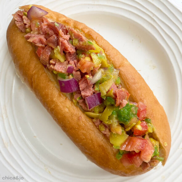 chopped sandwich recipes - chicago style hot dog