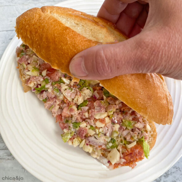 chopped sandwich recipes - italian chopped sub sandwich