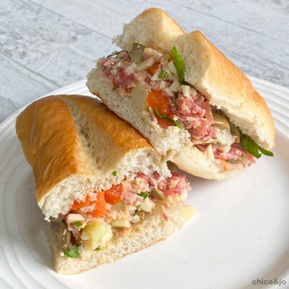 chopped sandwich recipes - muffaletta sandwich