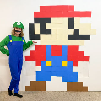 Super Mario Party Decor - Pixel Wall Art