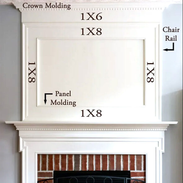 diy ideas for using wood trim in your home - fireplace surround