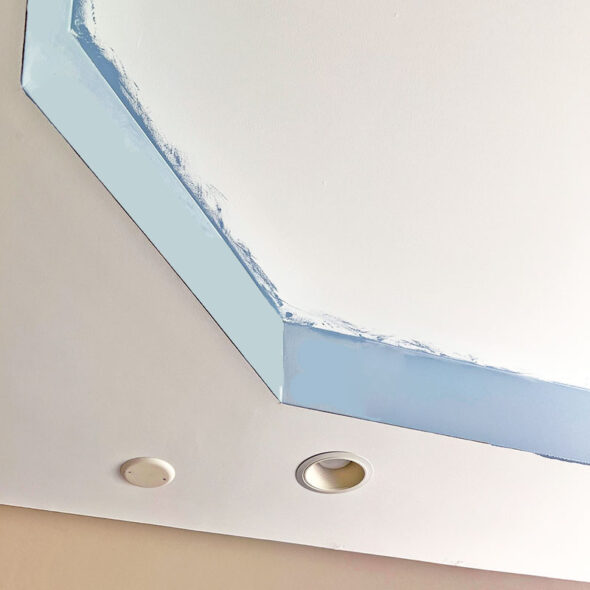 bedroom makeover painting tray ceiling