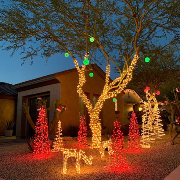 tomato cage christmas tree ideas - lights