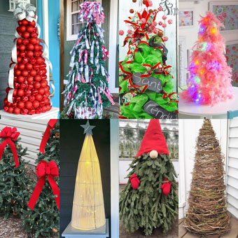 10 DIY Tomato Cage Christmas Tree Ideas