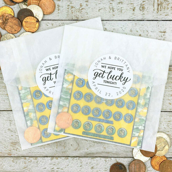 lottery ticket wedding favors - get lucky