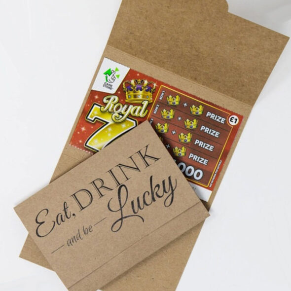 lottery ticket wedding favors - eat drink and be lucky