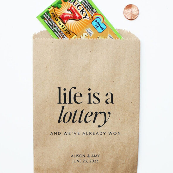 lottery ticket wedding favors - life is a lottery and we won