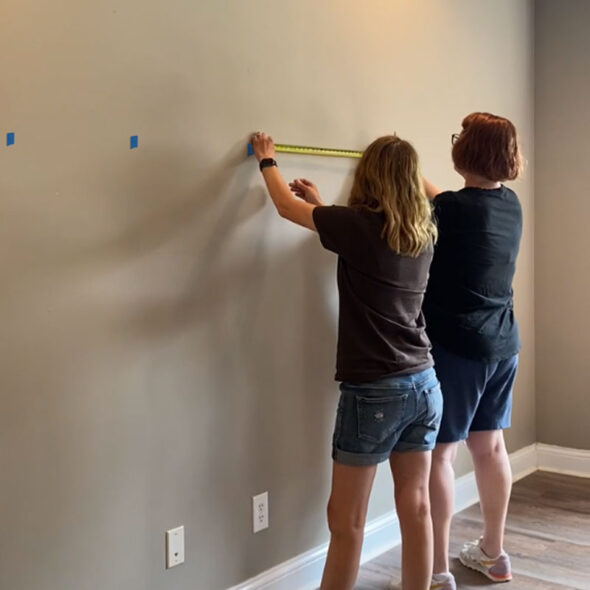 unique box trim moulding accent wall with step-by-step instructions