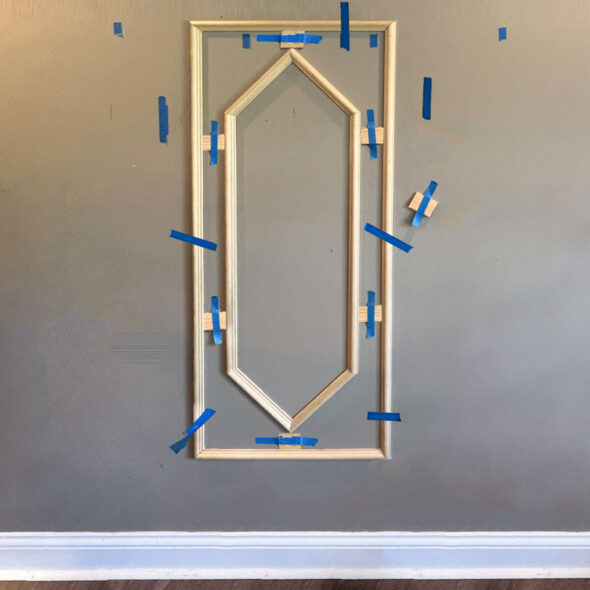 unique box trim moulding accent wall with step-by-step instructions