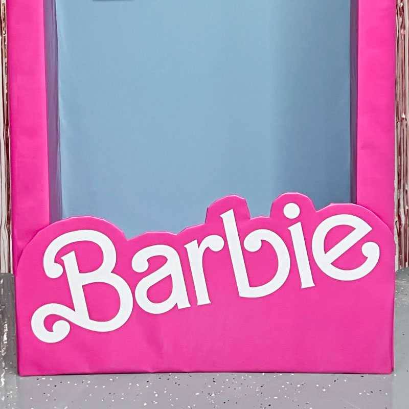 Barbie Box Photo Booth 6 feet Tall (customized with logo/qr code)