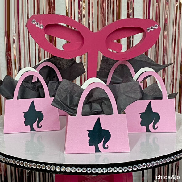 Barbie Halloween Party Decor - barbie witch purse favors