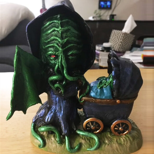 painted precious moments - cthulu with babies