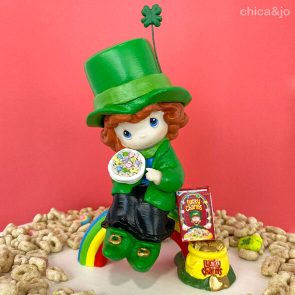 altered precious moments - lucky charms