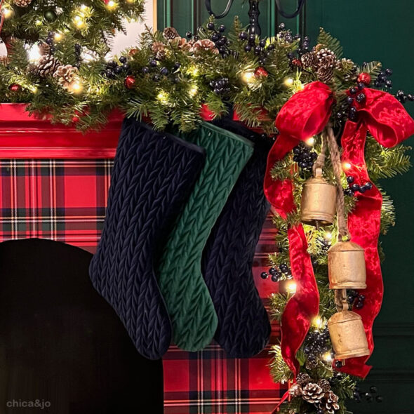 scottish christmas decorations - garland on mantel