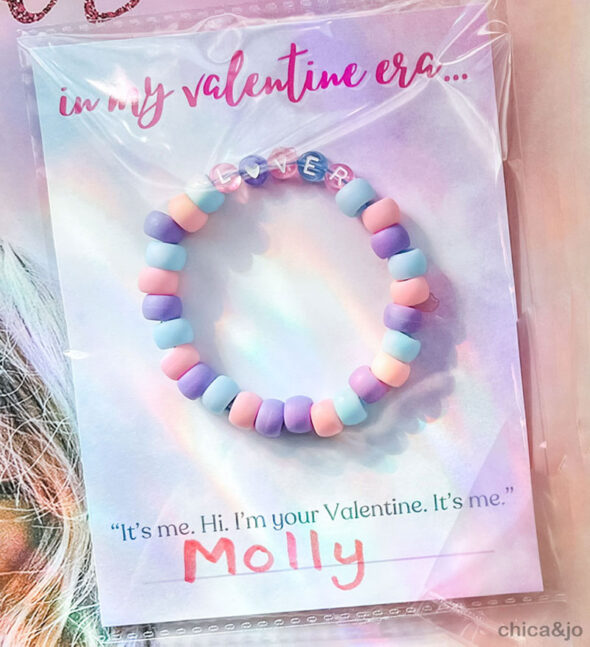 Taylor Swift Valentines Cards with Friendship Bracelets