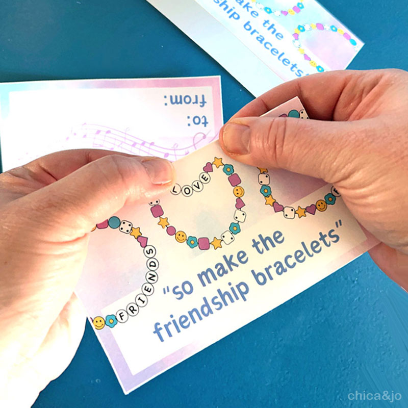 Taylor Swift Valentines with Friendship Bracelets