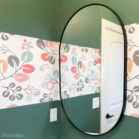 bathroom budget makeover whimsical garden theme