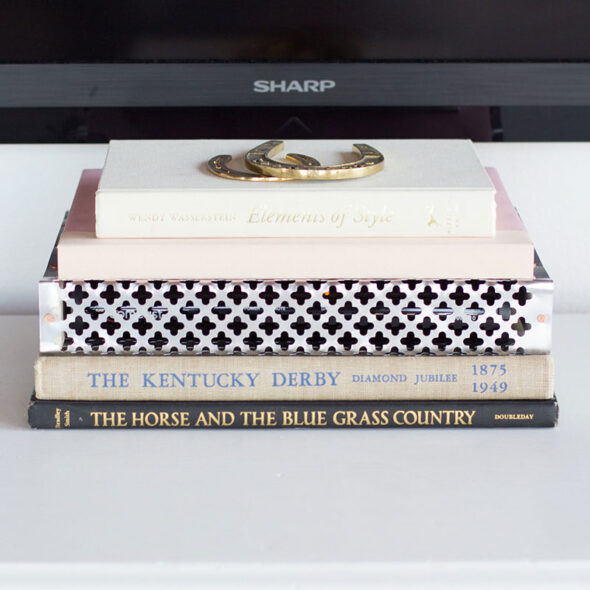 cover tv cable box with a pretty diy cover