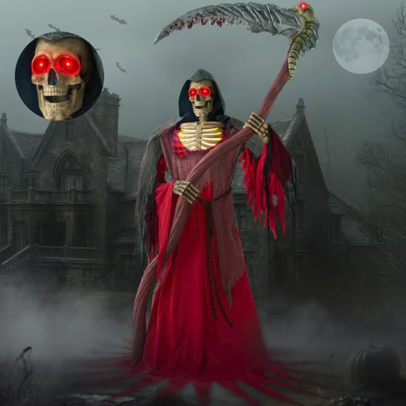 female grim reaper animatronic