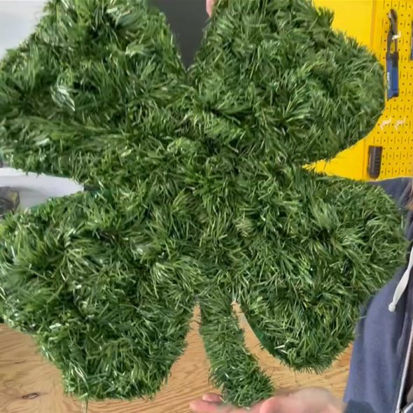 four-leaf clover wreath for st. patrick's day - trim the garland