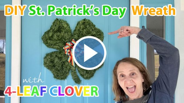 four-leaf clover wreath for st. patrick's day - full tutorial video